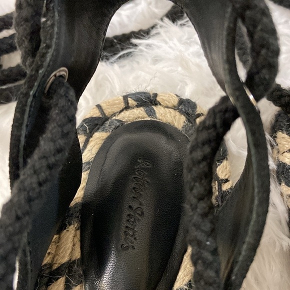 & OTHER STORIES WOMEN FLAT BLACK LACE UP ESPADRILLE SANDALS . SIZE-7 - Picture 9 of 11